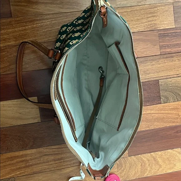 Dooney & Bourke Baylor University Green and Gold Logo Tote - Picture 3 of 5